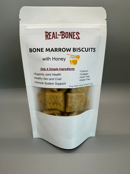 4oz bag: Bone Marrow Biscuits w/ Honey