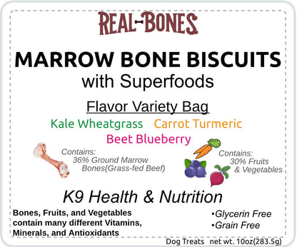 10oz bag: Bone Marrow Biscuits w/ Superfoods
