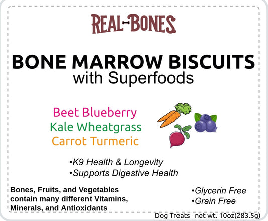 10oz bag: Bone Marrow Biscuits w/ Superfoods