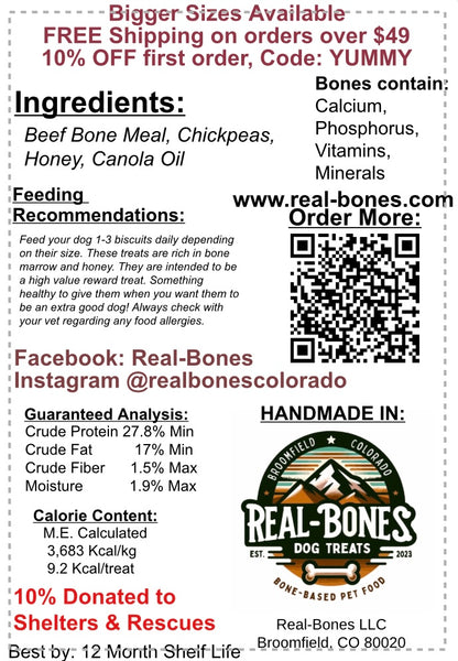 4.5oz bag: Bone Marrow Biscuits w/ Honey