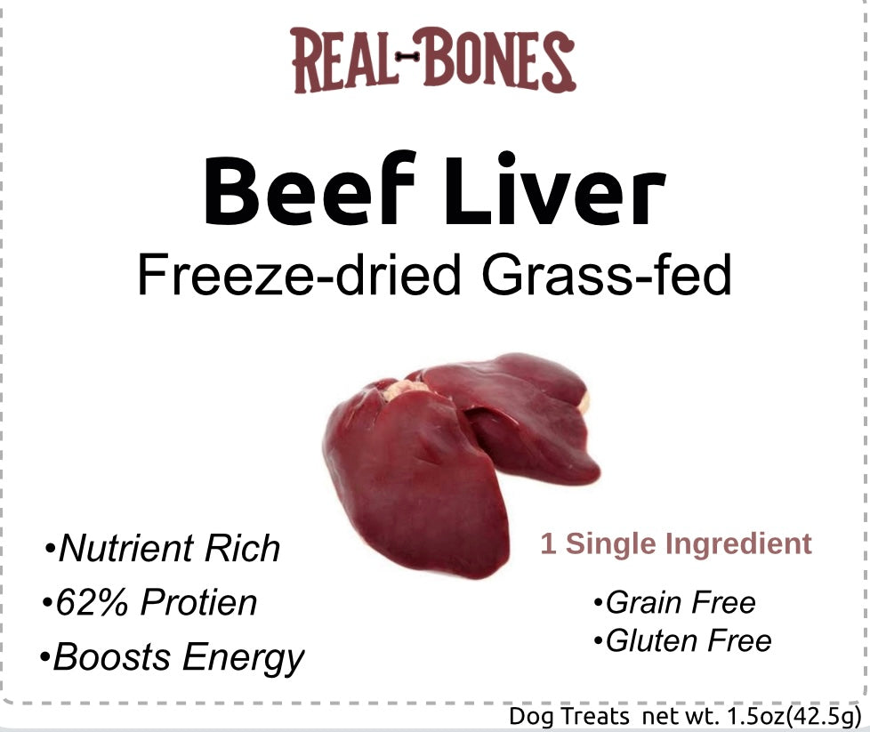 Wholesale: beef liver freeze dried 1.5 ounces ￼