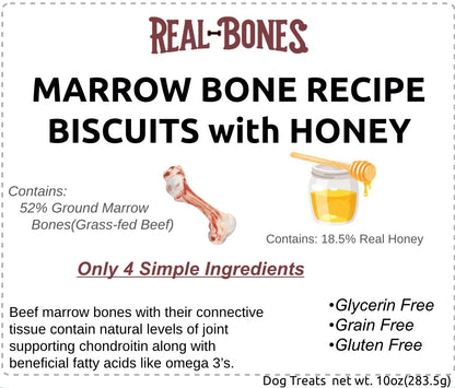 10oz bag: Bone Marrow Biscuits w/ Honey